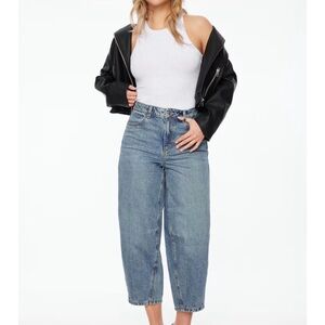 High Rise Barrel Leg Jeans